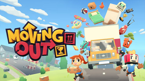 Moving Out gameplay featuring characters moving furniture into a truck