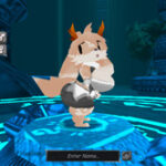 A poon presents their posterior while the player fiddles about with a butt slider in Atlyss Game