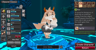 A poon presents their posterior while the player fiddles about with a butt slider in Atlyss Game