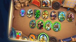 in-game view of hearthstone card game