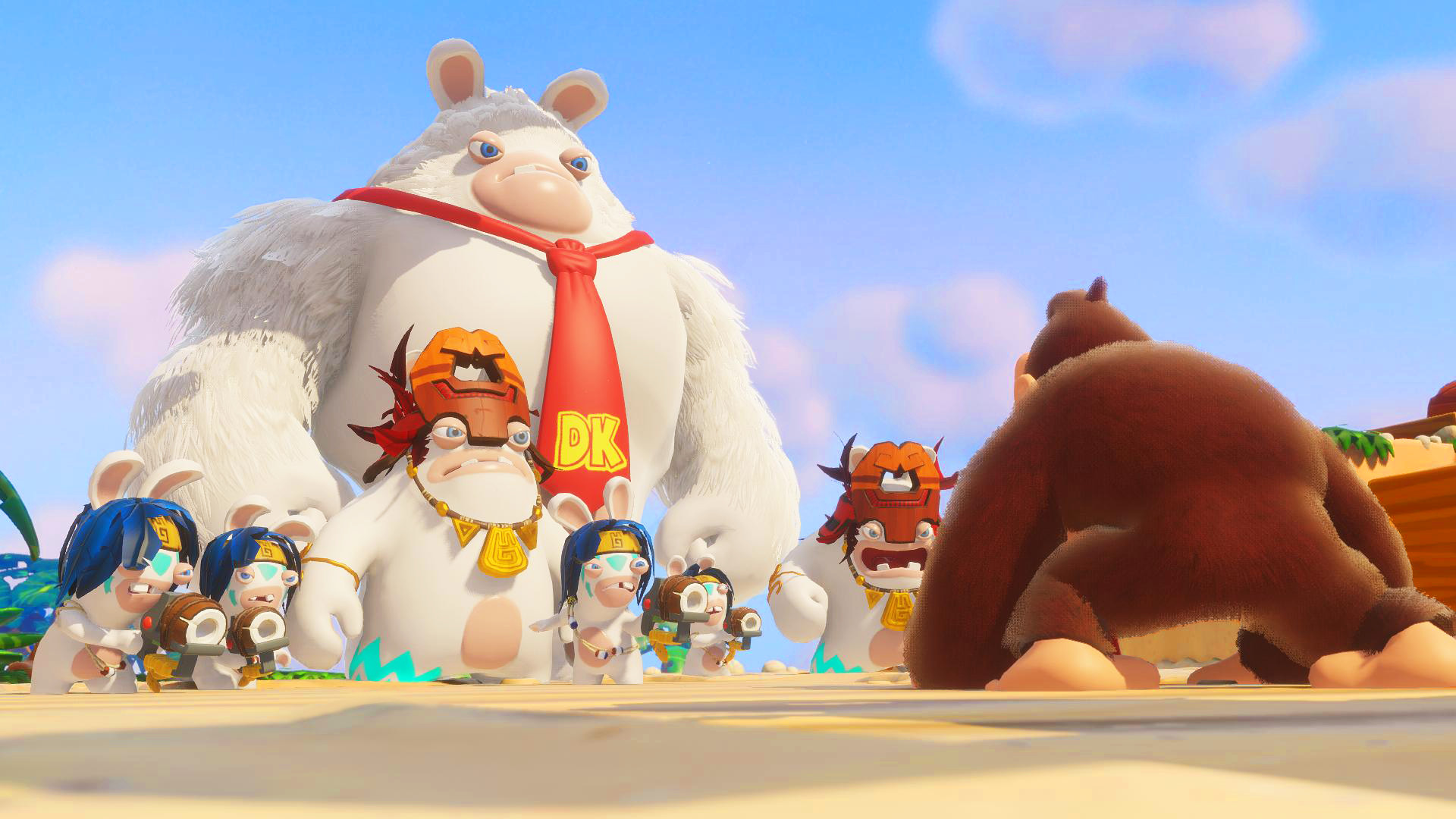 Mario + Rabbids Kingdom Battle showcases the collaboration between Mario and Rabbids