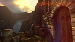 The Eyes of Ara gameplay featuring detailed environments and intricate puzzles within an abandoned castle