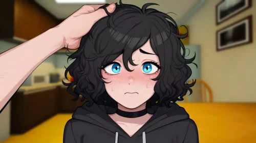 A screenshot from My Femboy Roommate showcasing character interactions.