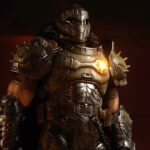 Doom The Dark Ages new PC game, showcasing intense action with the Doom Slayer in a dark, medieval setting.