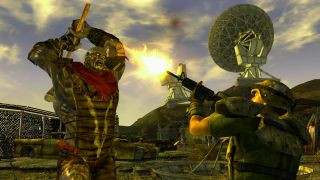 Fallout New Vegas showing the desolate landscape