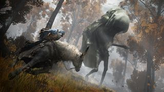 A player taking down a boss during the RPG game Elden Ring.