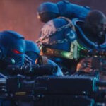 Ultramarines ready to fire their bolters