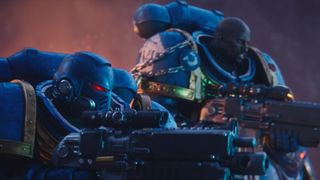 Ultramarines ready to fire their bolters