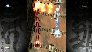 A screenshot of Ikaruga, one of the best Dreamcast games.