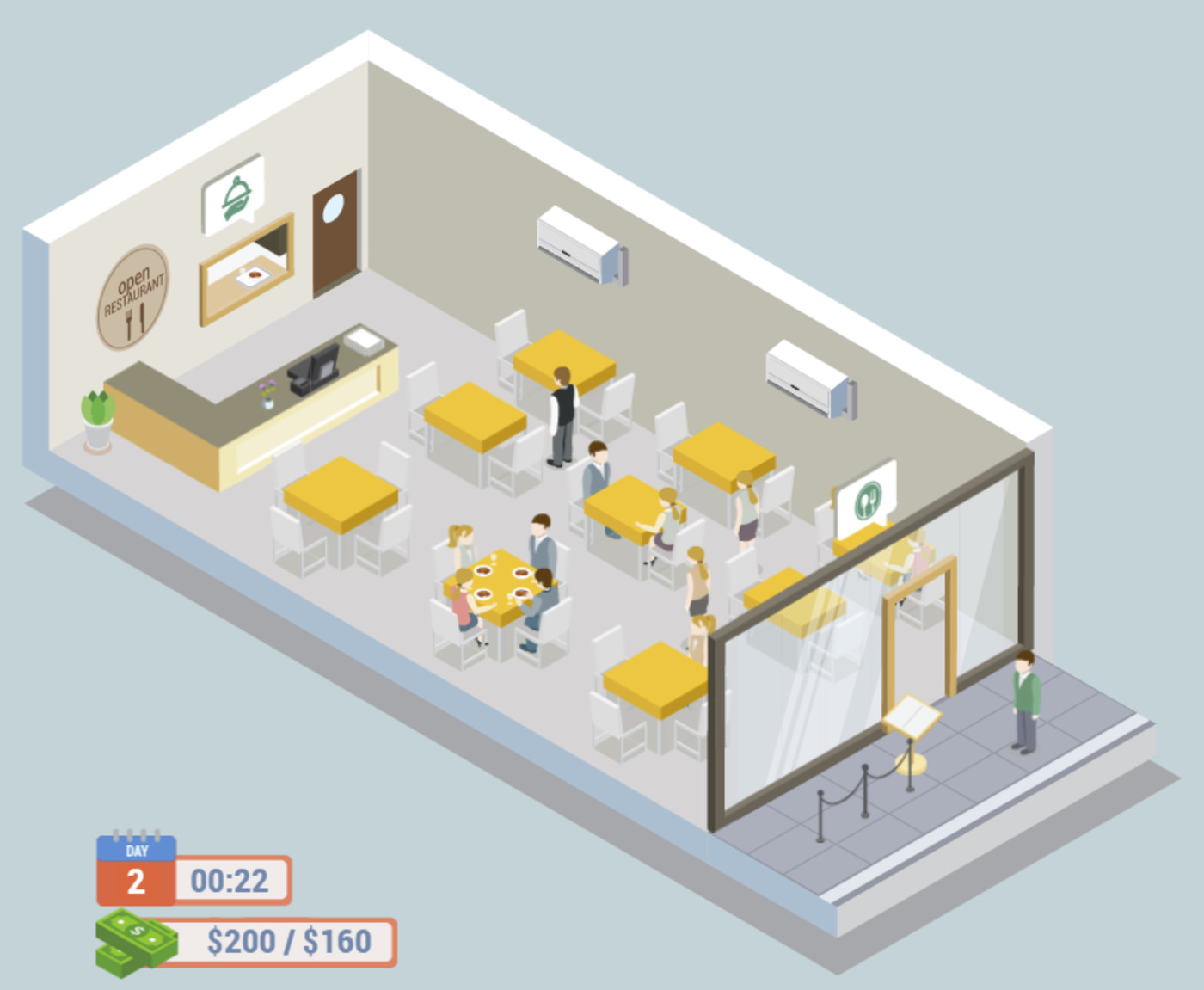 Open Restaurant Waiter &amp; Server Game.