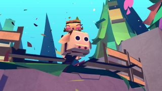 Tearaway gameplay on PS Vita showcasing innovative papercraft world and touch-based interactions.