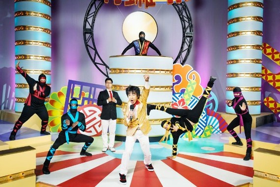 Japanese game show participants in ridiculous costumes