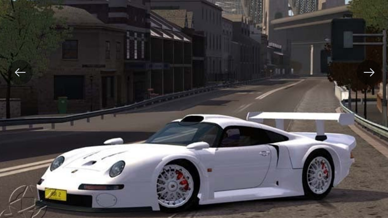 A white sports car