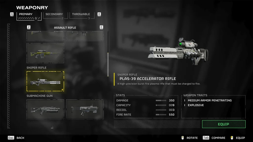 PLAS-39 Accelerator Rifle in Helldivers 2