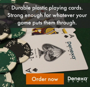 Denexa plastic playing cards for pitty pat