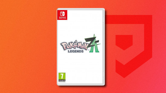 Pokemon games in order: Placeholder box art for Pokemon Legends: Z-A drop shadowed on a red PT background