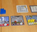 Power Grid board game power plants with a variety of power plants burning different raw materials