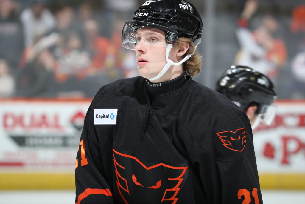 Alex Bump in action during Phantoms game