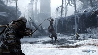 A screenshot of the PS5 exclusive game, God of War Ragnarok.