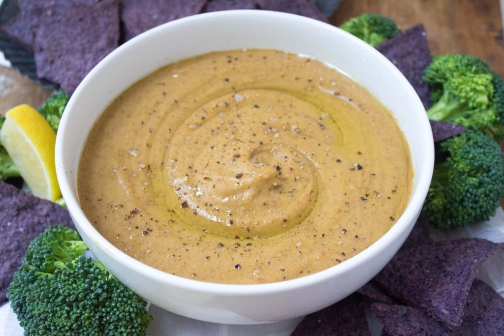 Savory pumpkin dip in a bowl