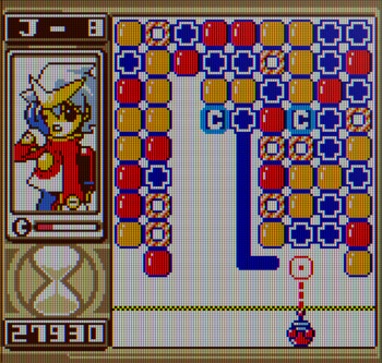 Puzzle Link 2 screenshot with Puzzle Link targets - Yumekobo, SNK - tile-matching puzzle game cards