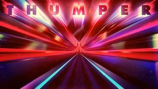 Thumper Pocket Edition gameplay featuring fast-paced rhythm action and intense visuals