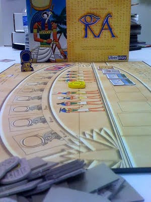 Ra board game components and setup