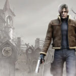 Leon Kennedy in a graveyard