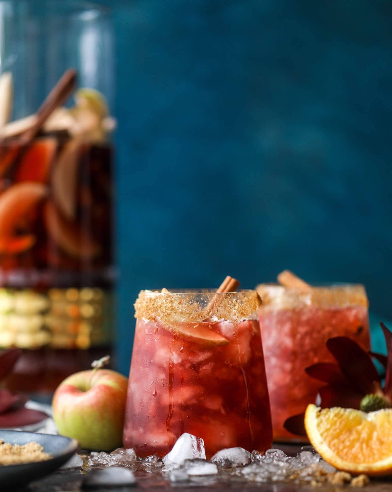 Red apple cider sangria