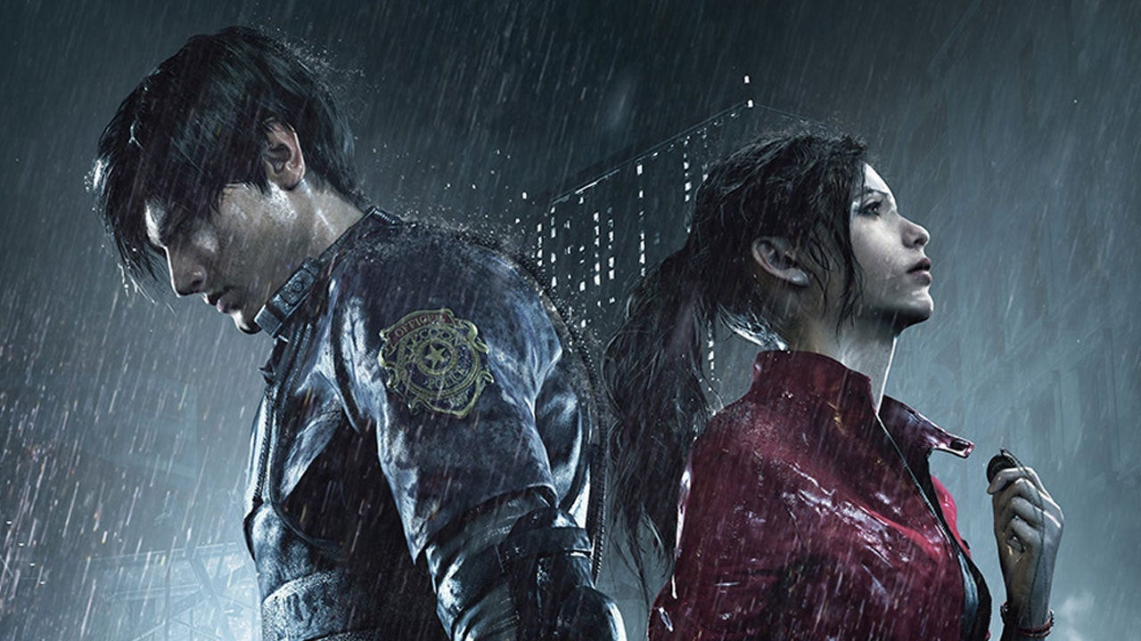 Jill and Leon in the rain