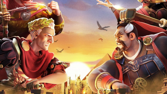 Twi sides face off against one another in Rise of Kingdoms, combining bright cartoon graphics and realistic civilizations.