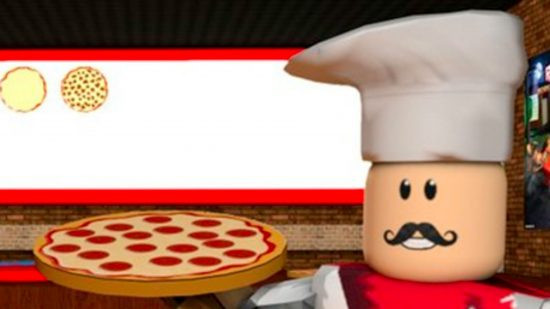 Work at a Pizza Place Alt Text: The best Roblox games: Work at a pizza place, showing various roles within the pizza restaurant