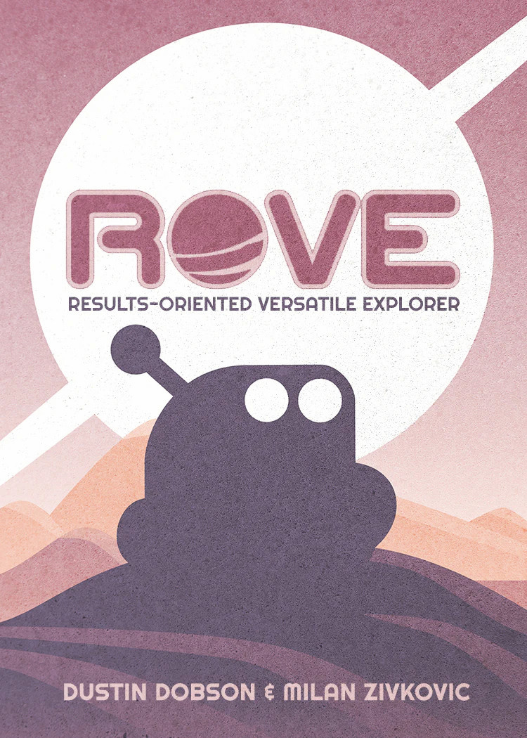 The card game ROVE cover, which shows a little droid. 