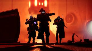 Players in a futuristic city in Destiny 2