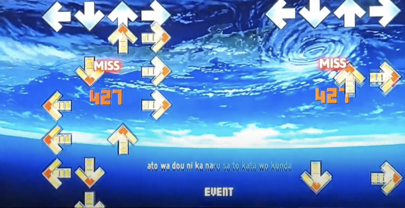 The left is grand escape with regular settings; the right is the same level with faster onscreen arrow speeds but the same musical tempo and footstep patterns