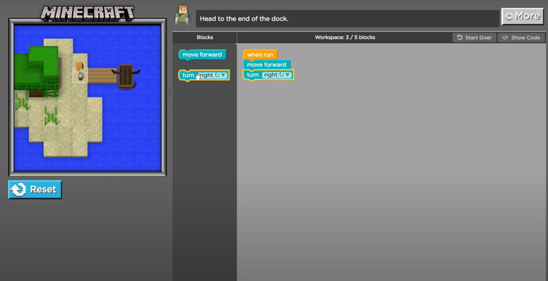 Minecraft games on Code.org