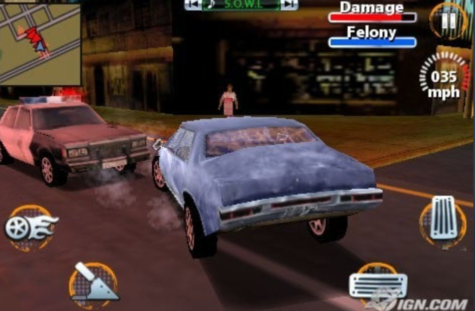 a car crashes into a police car