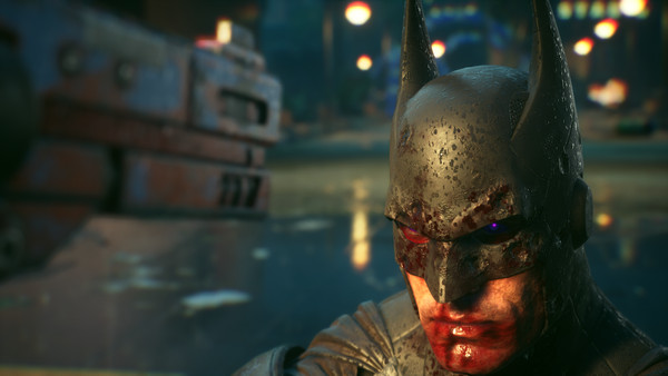 Harley Quinn uses her grappling hook to swing through Metropolis in Suicide Squad: Kill the Justice League, showcasing the game's traversal mechanics.