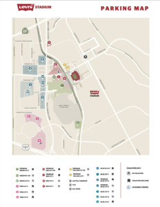 Accessible parking entrance at Levi's Stadium