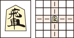 Shogi / Japanese Chess / 将棋 Piece - Rook, 