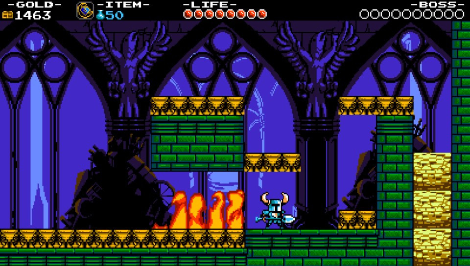 Shovel Knight in action