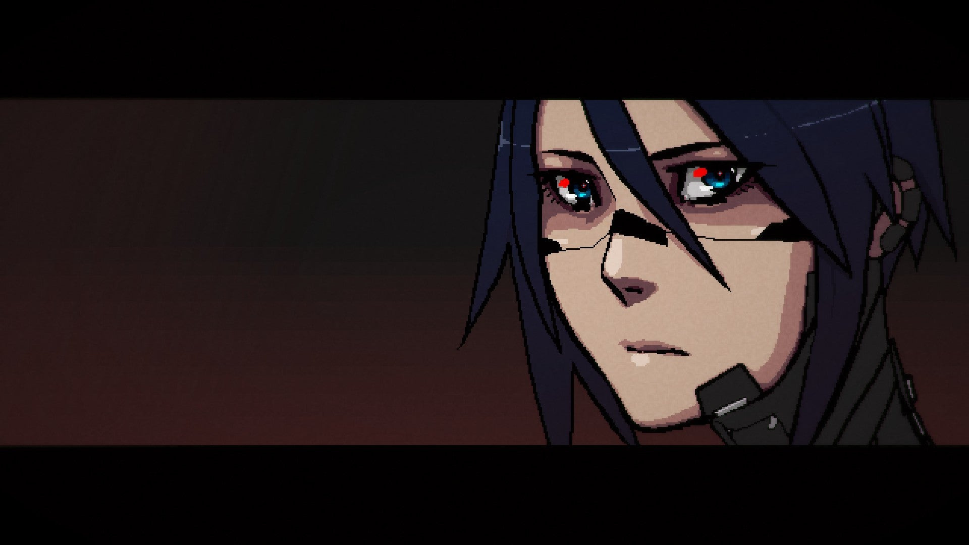 Signalis review - an anime-style closeup of Elster