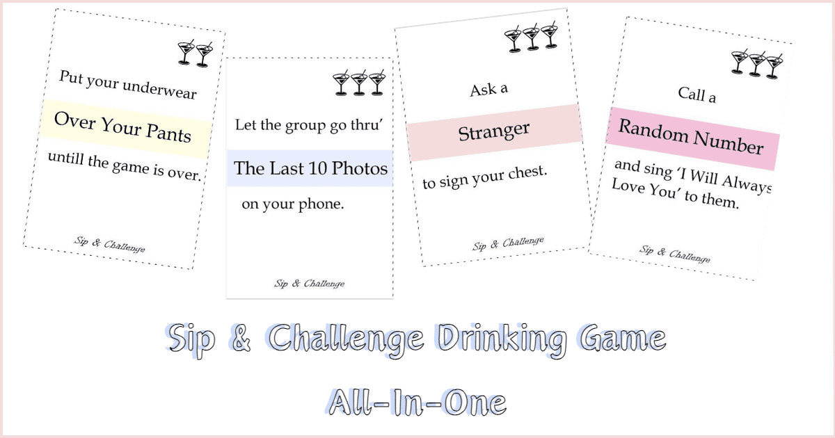 Sip & Challenge Drinking Game - Cover Photo