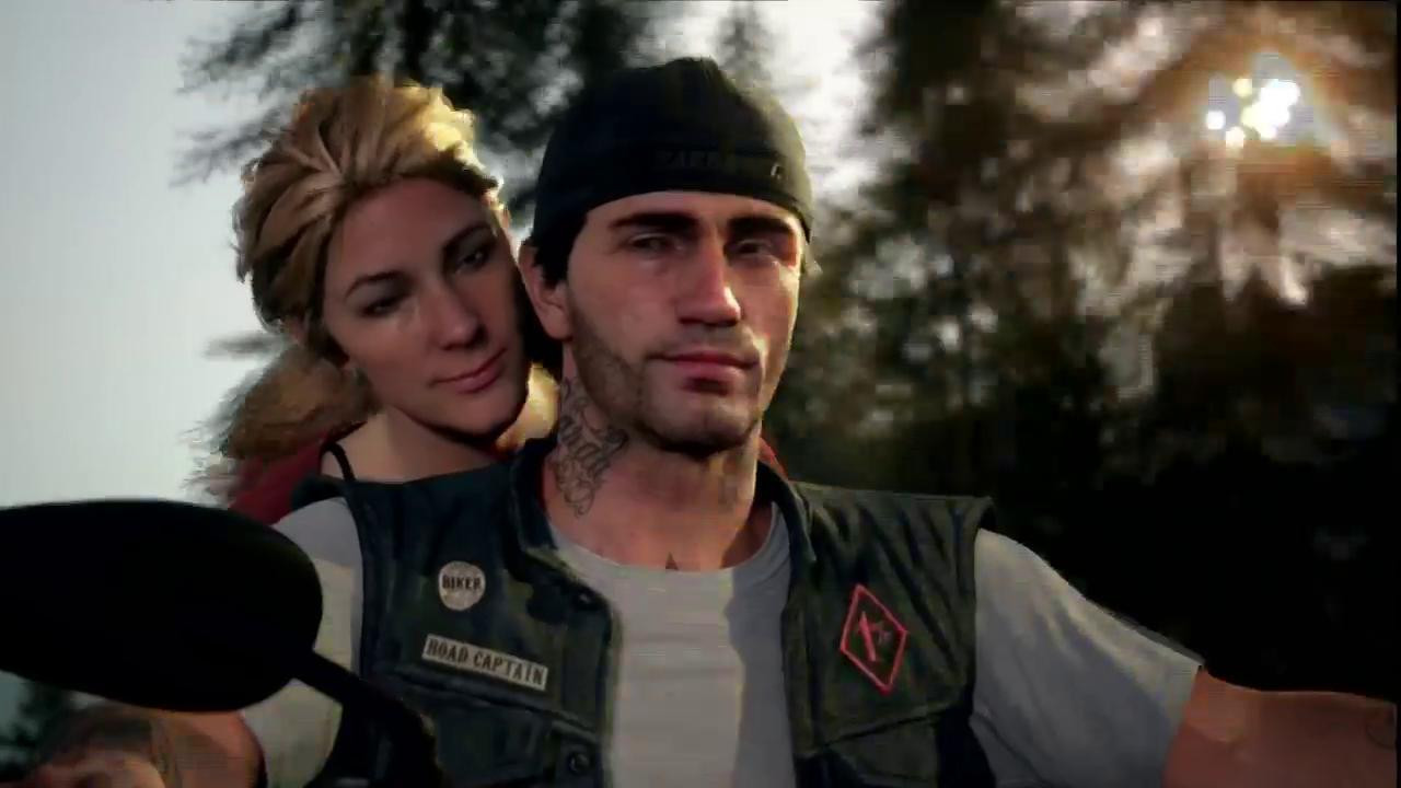 Man and woman on a motorbike