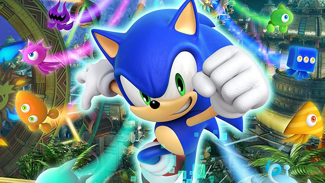 Sonic surrounded by colorful creatures