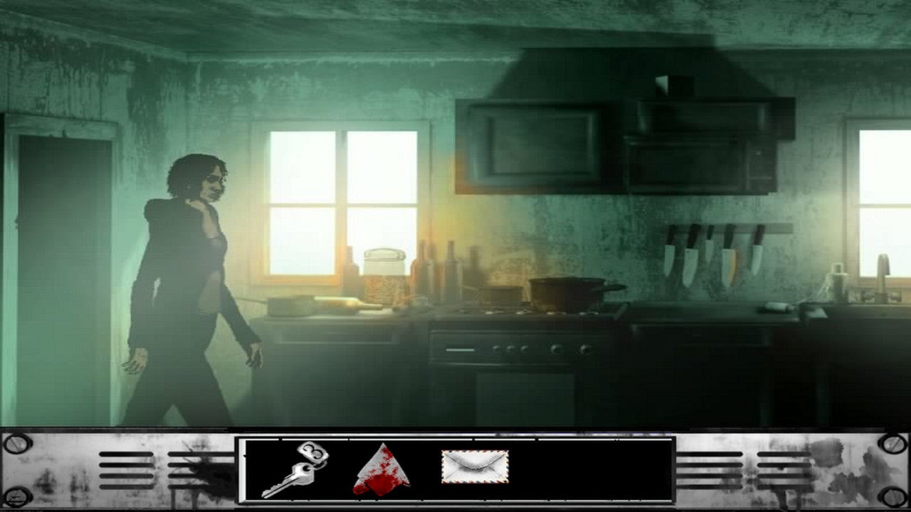 A woman walks through a disgusting kitchen, The Cat Lady