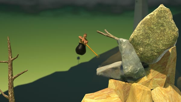 Screenshot from the video game Getting Over It