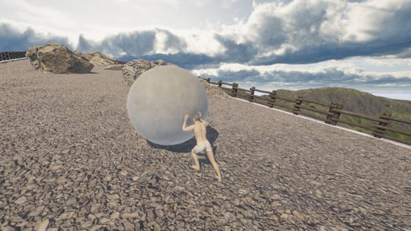 A screenshot from the video game The Game of Sisyphus