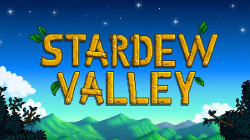 Stardew Valley on Nintendo Switch, showing a family farm with various crops and animals