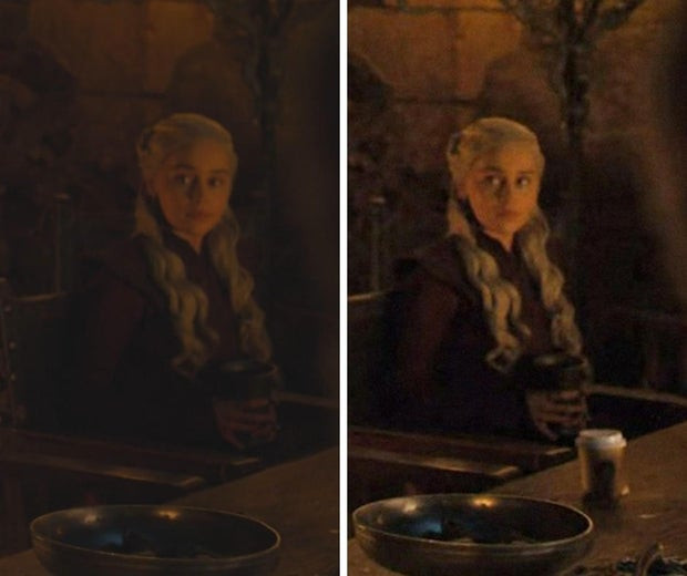 Daenerys Targaryen with a Starbucks cup